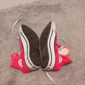 Red high top Converse